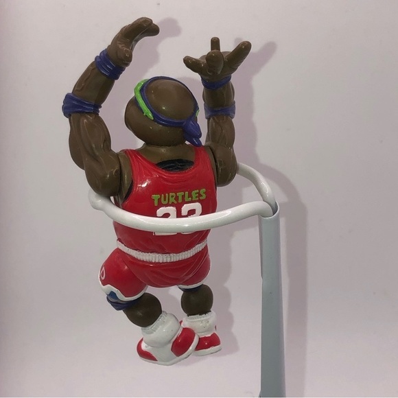 90S TMNT Slam Dunkin Donny Action Figure 100% Complete w Accessories - Picture 3 of 4